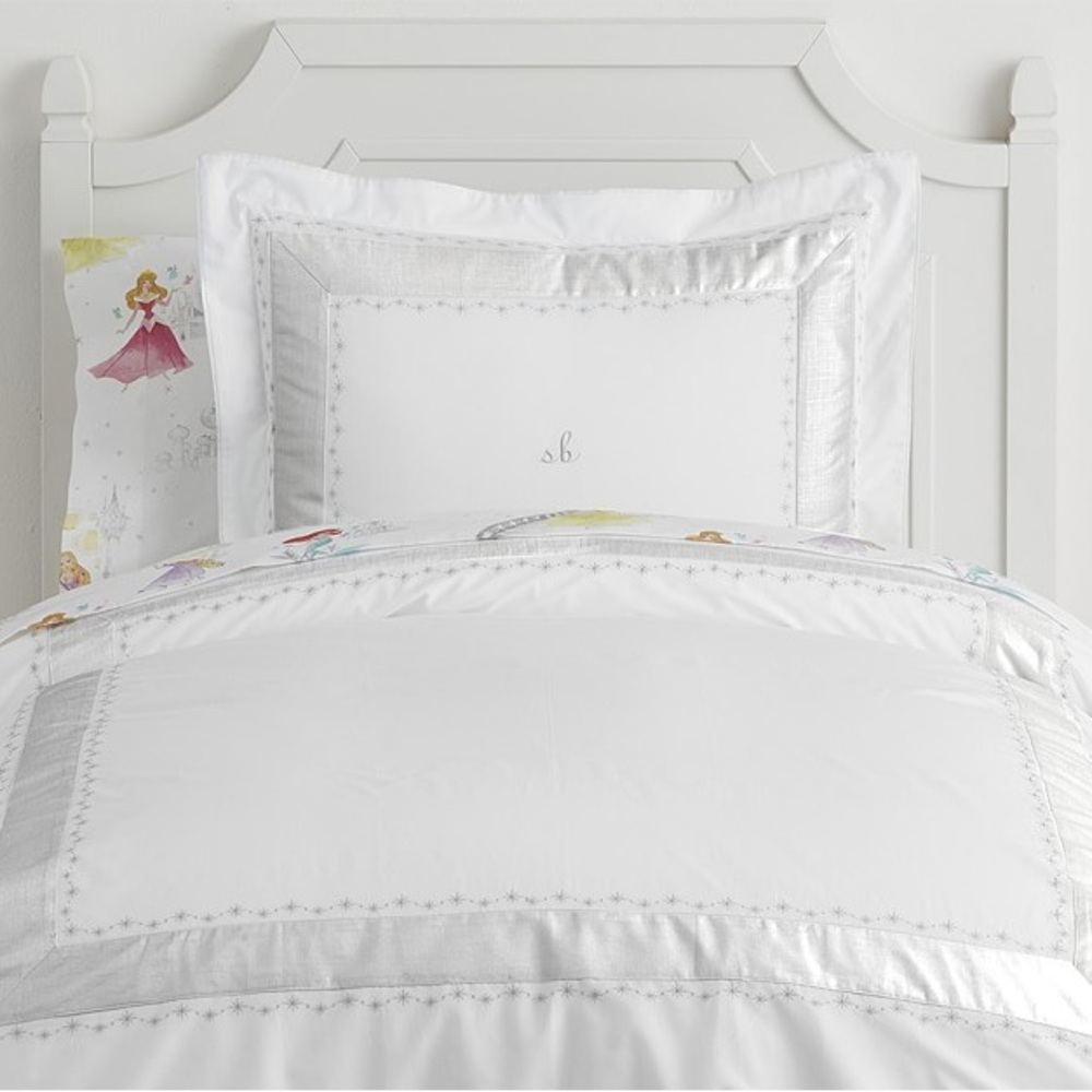 Pottery Barn Kids Metallic Star Border Duvet Cover Twin